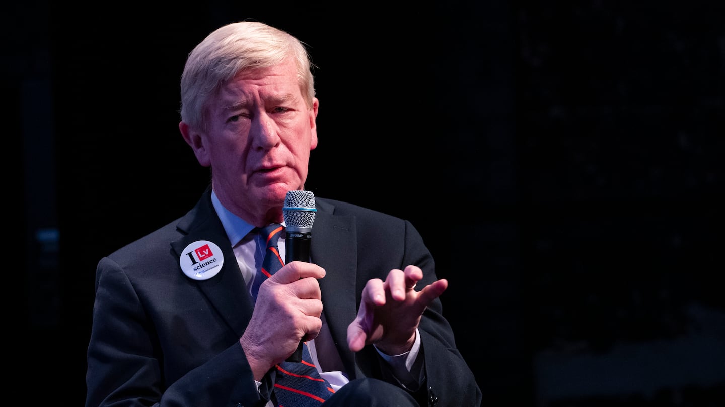 Bill Weld spoke during a Town Hall, Feb. 5, 2020, in Concord, N.H.