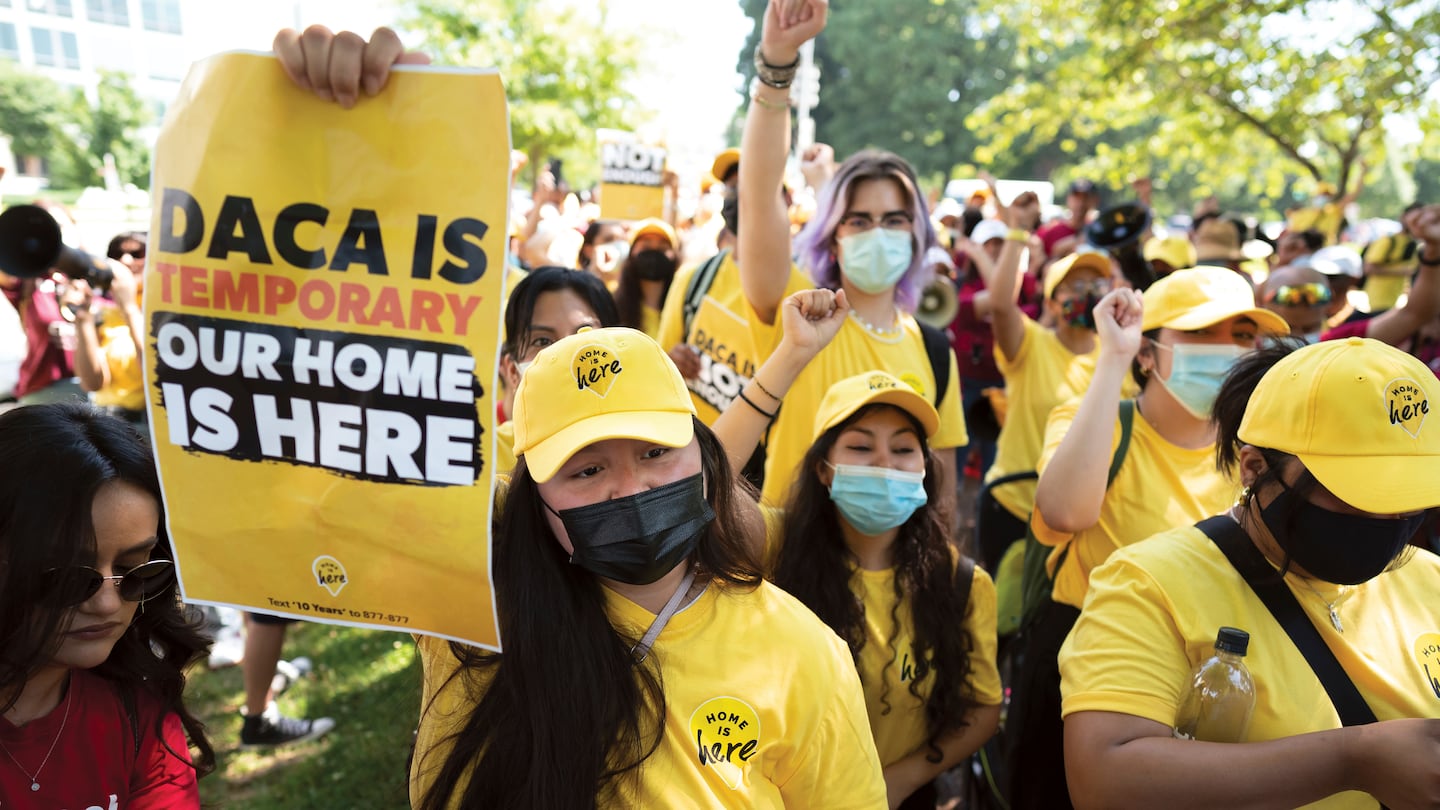 Activists rallied in support of the Deferred Action for Childhood Arrivals program, also known as DACA, at the US Capitol in Washington in 2022.