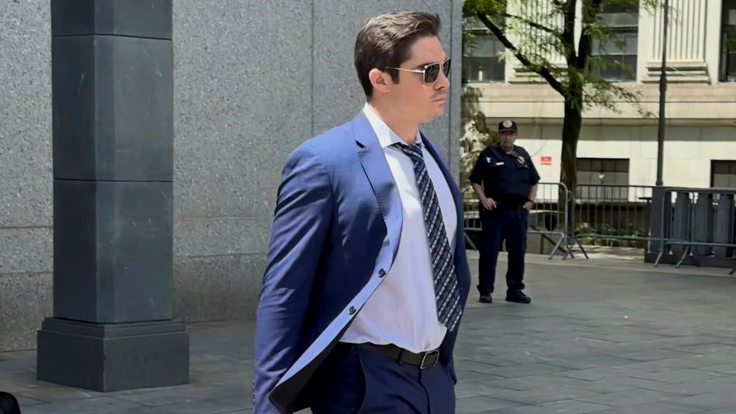 Ryan Salame leaving federal court in New York on May 28.