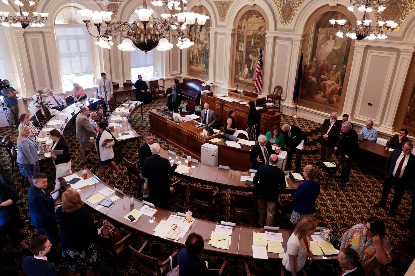 New Hampshire Senate chambers in Concord, N.H., on June 1, 2023.