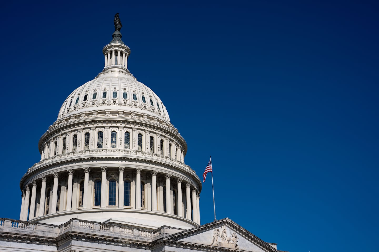 WASHINGTON, DC - SEPTEMBER 9: The dome of the U.S. Capitol on September 9, 2024 in Washington, DC.  Members of the Senate and U.S. House of Representatives returns to the Nation's capitol, following their August recess.