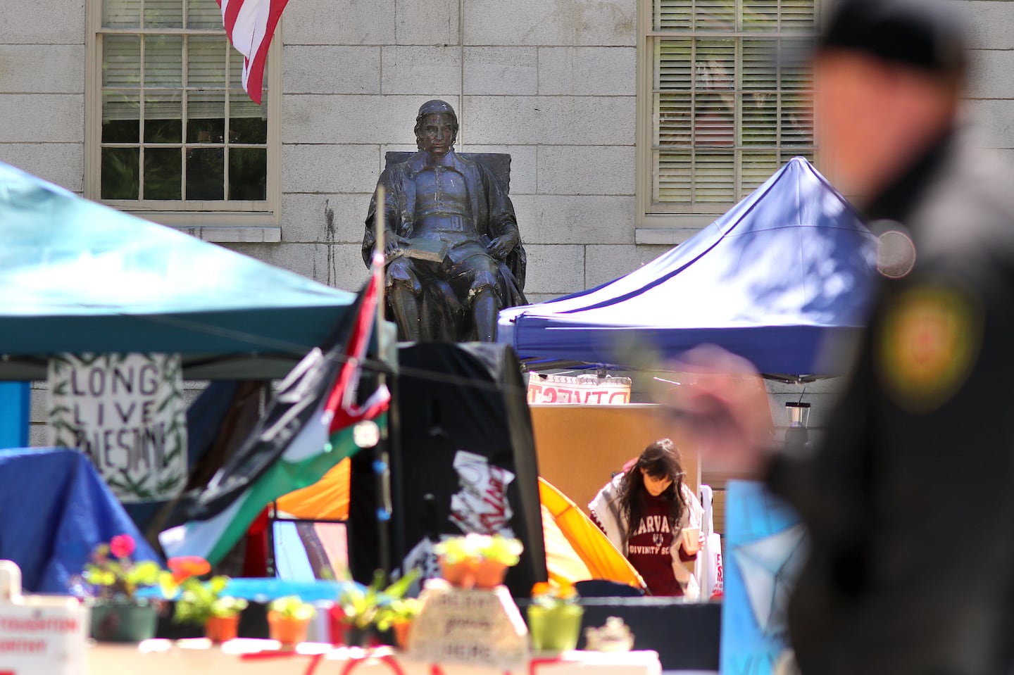 A pro-Palestinian encampment occupied part of Harvard Yard for several weeks in the spring.