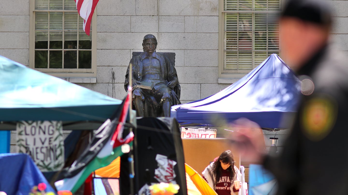 A pro-Palestinian encampment occupied part of Harvard Yard for several weeks in the spring.