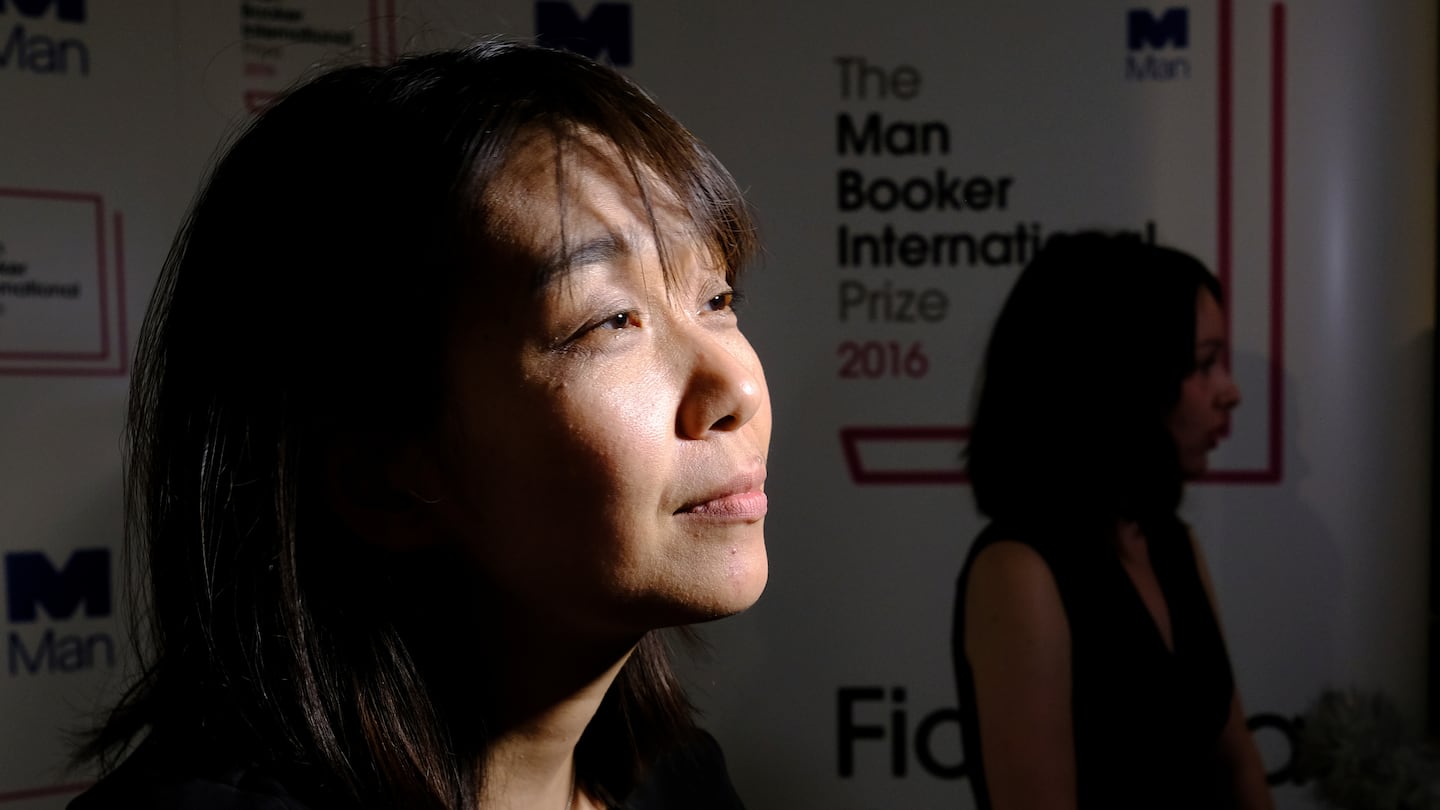 Han Kang, shown in 2016, was most known for her book "The Vegetarian."