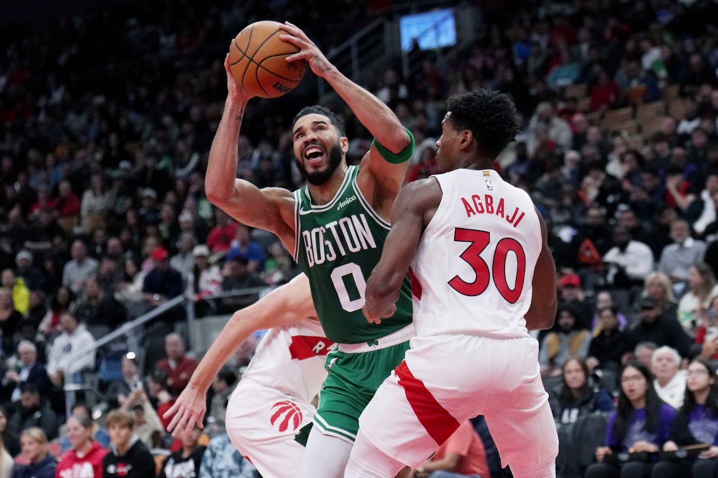 Jayson Tatum (24 points, 8 rebounds, 6 assists) and the Celtics ran into stiff competition against Ochai Agbaji's Raptors in the final preseason tuneup.