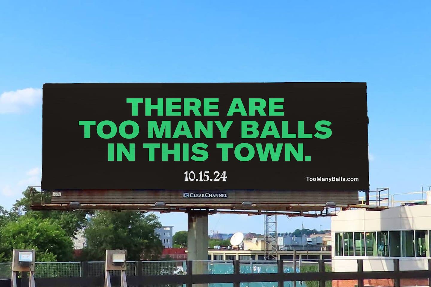 Billboard signage that was part of BOS Nation's marketing campaign was installed around Boston this week and later removed.