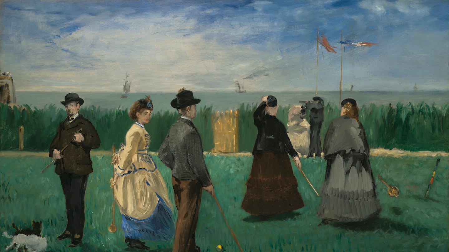 Édouard Manet, "The Croquet Party," 1871, is on display at the Isabella Stewart Gardner Museum.