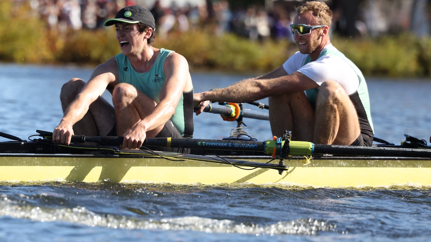 Cambridge University won the men’s championship eights at the Head of the Charles.