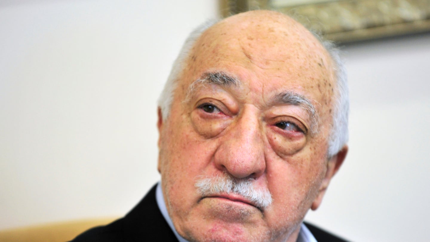 Turkish Islamic cleric Fethullah Gulen speaks to members of the media at his compound in Saylorsburg, Pa. in July 2016.