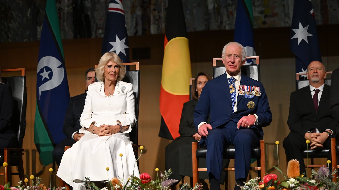 Queen Camilla and King Charles III attended the ceremonial welcome and Parliamentary reception at the Australian Parliament House on Monday in Canberra, Australia.