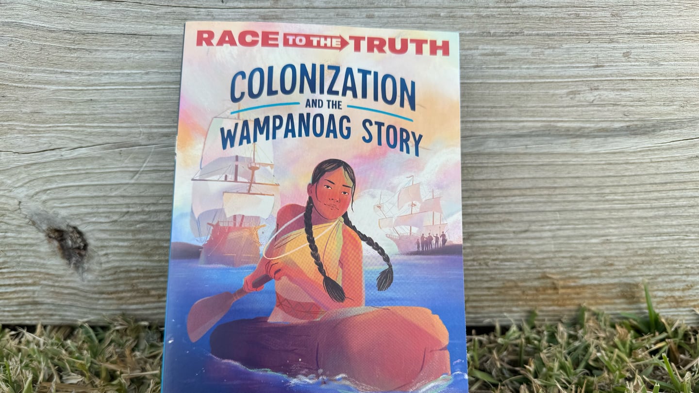 A copy of “Colonization and the Wampanoag story” by Linda Coombs.