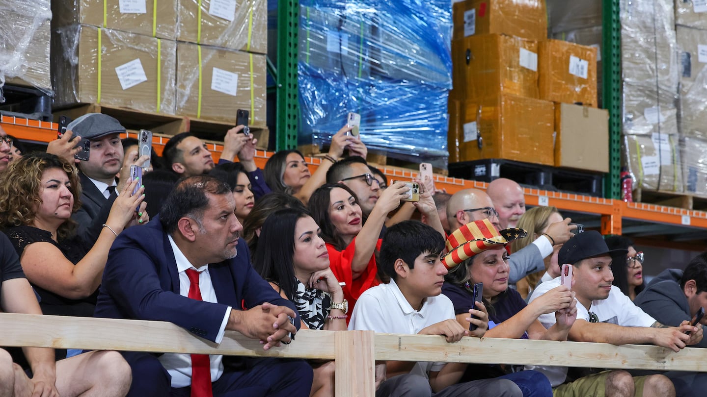 People attended a Hispanic voters roundtable with Donald Trump at Beauty Society on Oct. 12, in North Las Vegas.