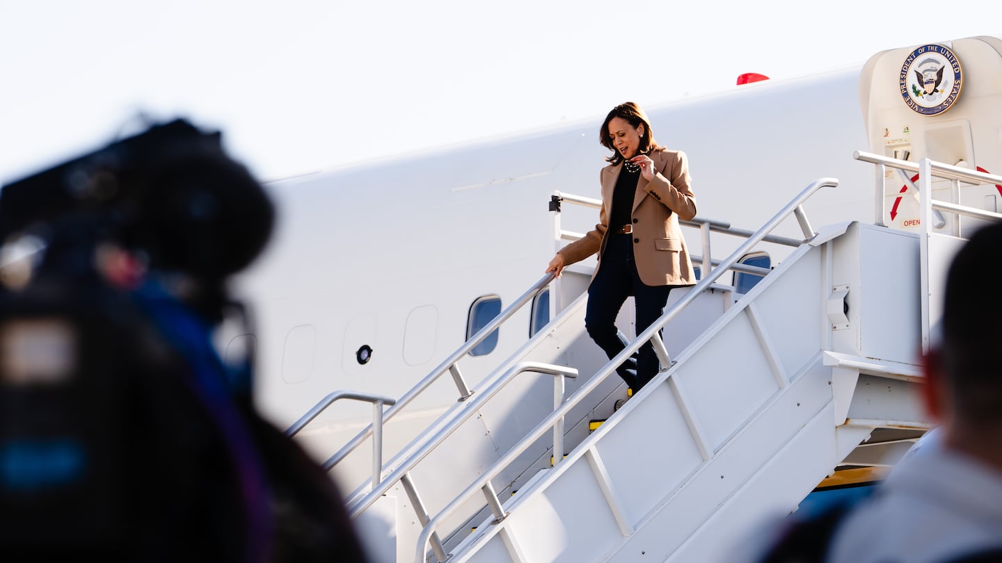 Vice President Kamala Harris was in Georgia on Thursday and will go to Texas on Friday.