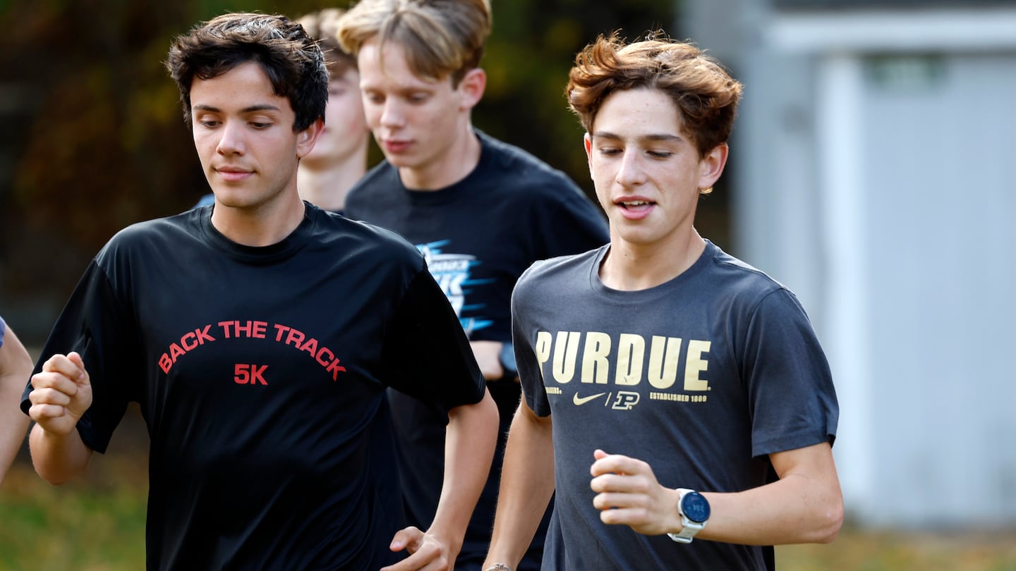 In tandem, Marblehead seniors Will Cerrutti (left) and Nate Assa went 1-2 in the MSTCA's Bob Glennon Twilight Invitational earlier this month.