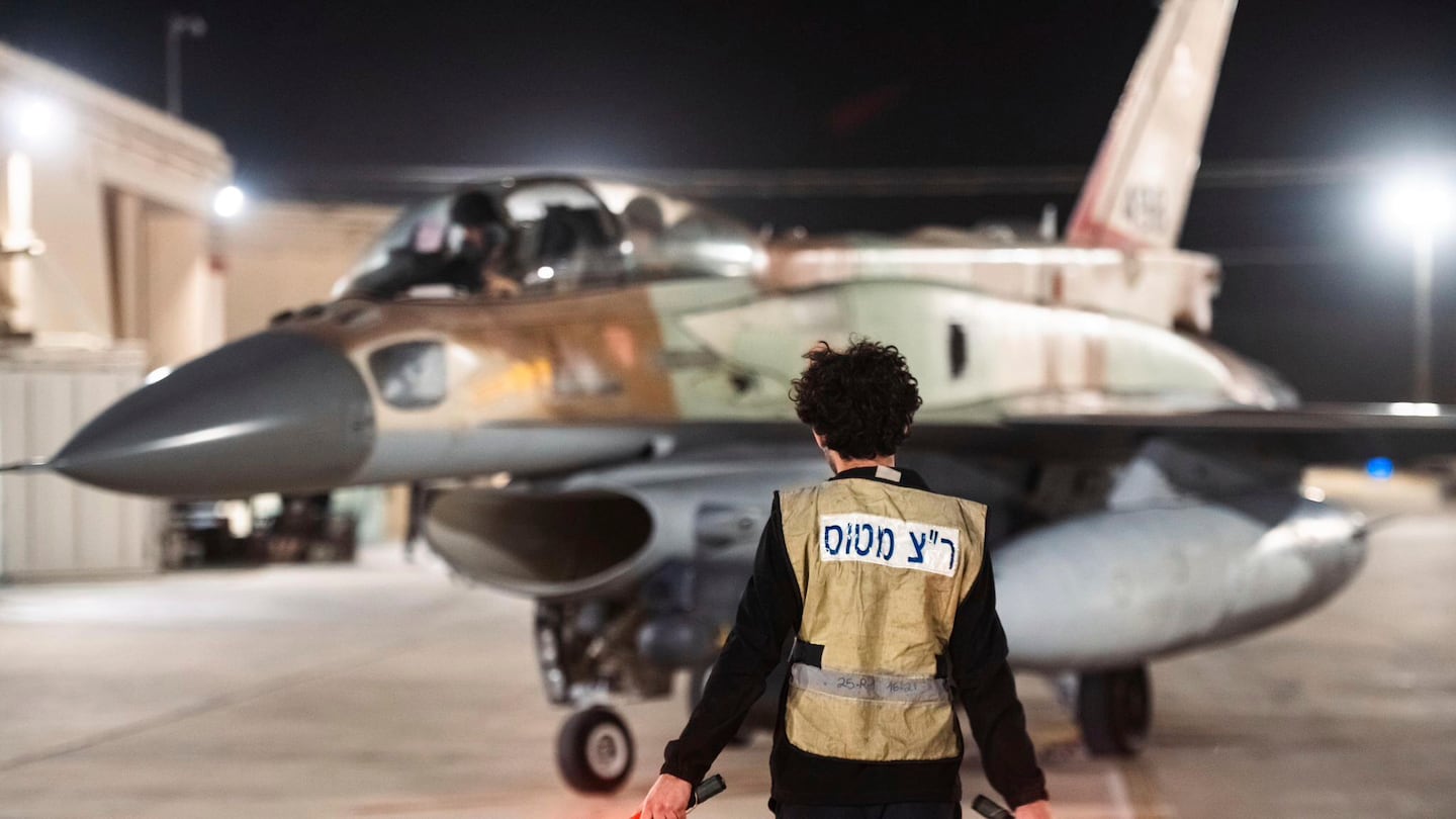 In this photo provided by the Israeli army, armed Israeli Air Force planes depart from an unknown location to attack Iran, Saturday, Oct. 26, 2024.