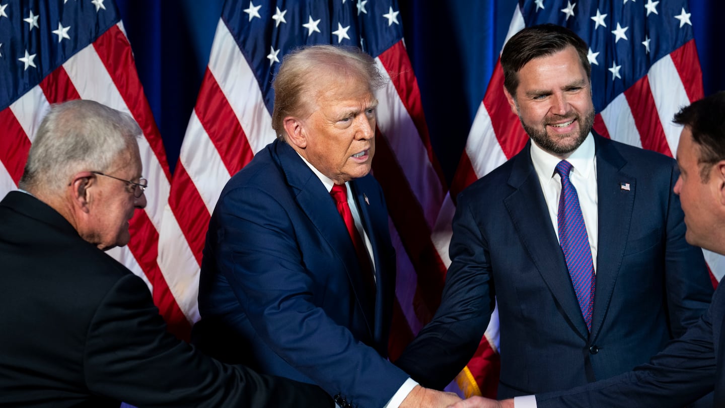 Former President Donald Trump, the Republican presidential nominee, with Sen. JD Vance (R-Ohio), the Republican vice presidential nominee, at a campaign rally in Asheboro, N.C., on Aug. 21.