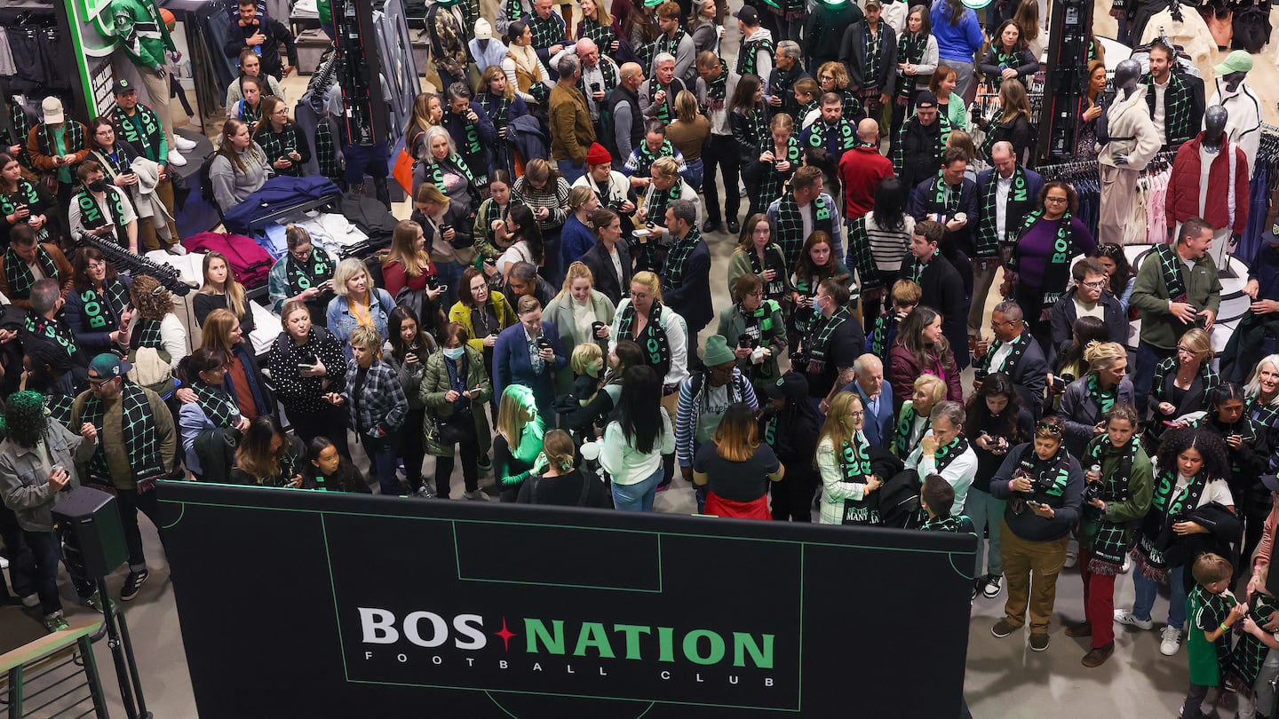 A kickoff celebration following the reveal of the name "BOS Nation FC" was held at Dick's House of Sport in Boston.