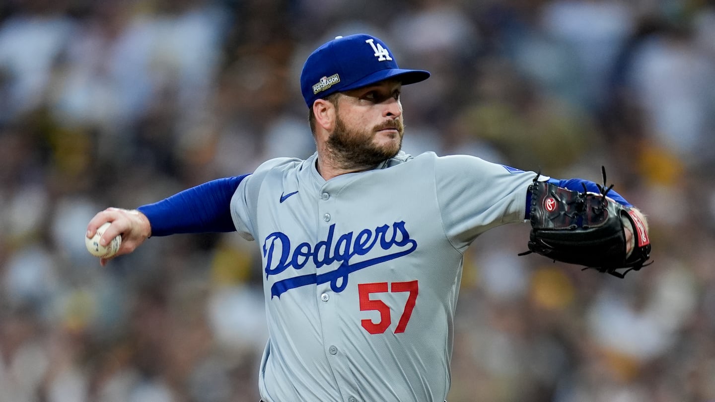 Former Red Sox Ryan Brasier is 1-1 with a 5.14 ERA in six postseason appearances, including two starts, this year with the Dodgers.