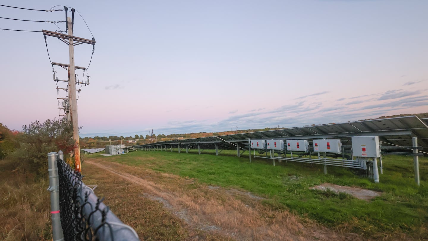 The existing Hope Farm Solar in Cranston, R.I., was once a forest area. Cranston Mayor Kenneth Hopkins is allowing another solar farm project to go through in a residential neighborhood nearby, over the objections of residents and the local plan commission and platting board.