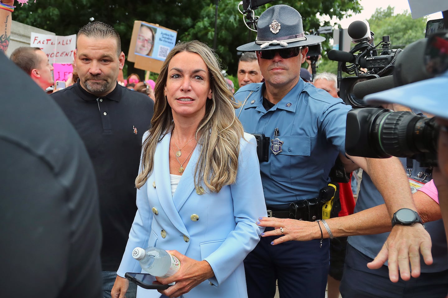 Karen Read outside Norfolk Superior Court in August.