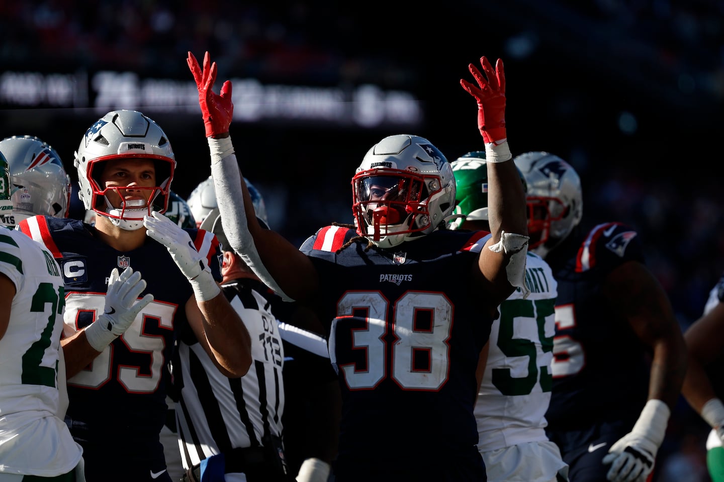 Rhamondre Stevenson struggled holding onto the football in the early part of the season, but the Patriots couldn't have grabbed Sunday's victory over the Jets without him.