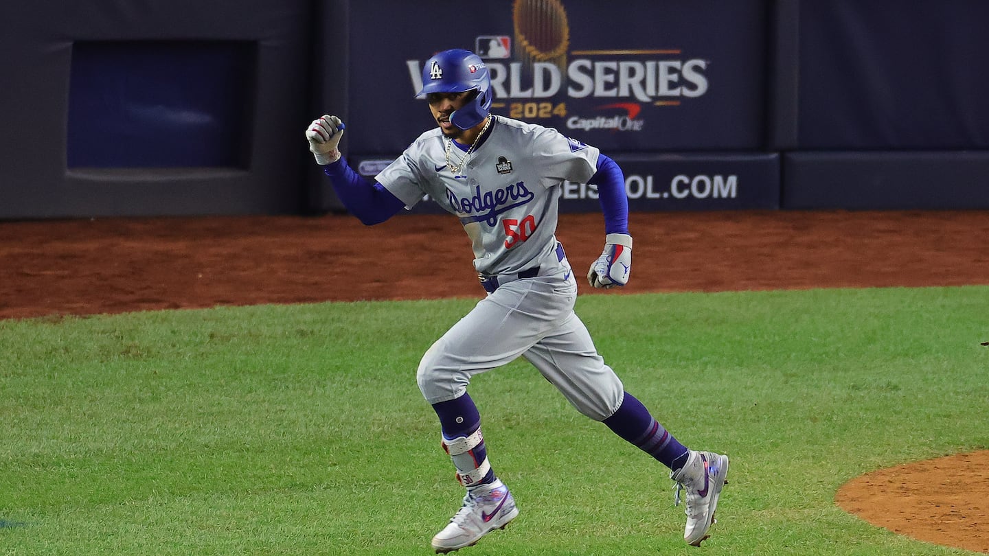 Mookie Betts drove in the World Series-winning run for the Dodgers with a sacrifice fly in the eighth inning of Game 5.