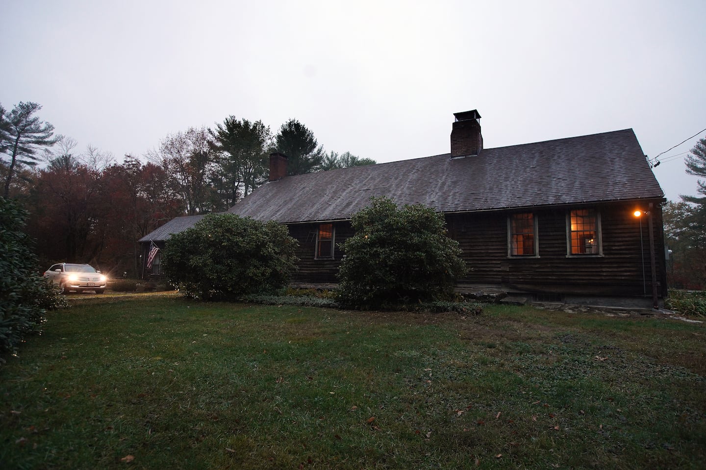 "The Conjuring House," in Burrillville, R.I., a 3,100-square-foot farmhouse and 8-acre property made famous by the movie series that began in 2013, as seen in October 2020.