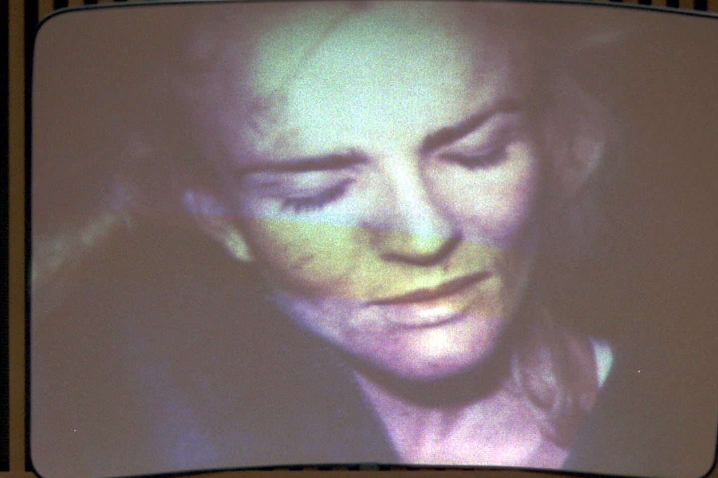 This image of Nicole Brown Simpson, taken after her 911 call reporting spousal abuse, was used during the 1995 trial of her husband, O.J. Simpson. At Donald Trump's rally last weekend, comic Tony Hinchcliffe said, "Travis Kelce might be the next O.J. Simpson."