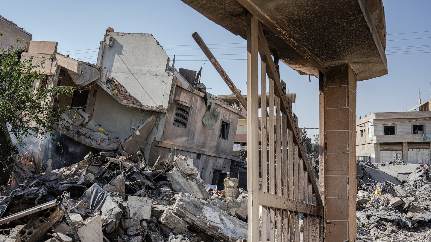 Damage from an Israeli airstrike in Bekaa Valley, in eastern Lebanon on Nov. 1.