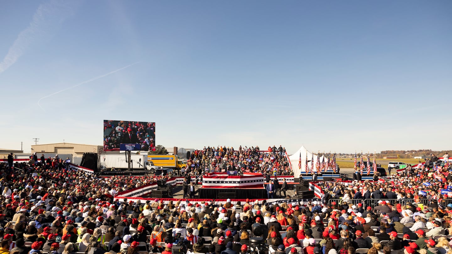 Donald Trump spoke in Lititz, Pennsylvania, on Sunday.