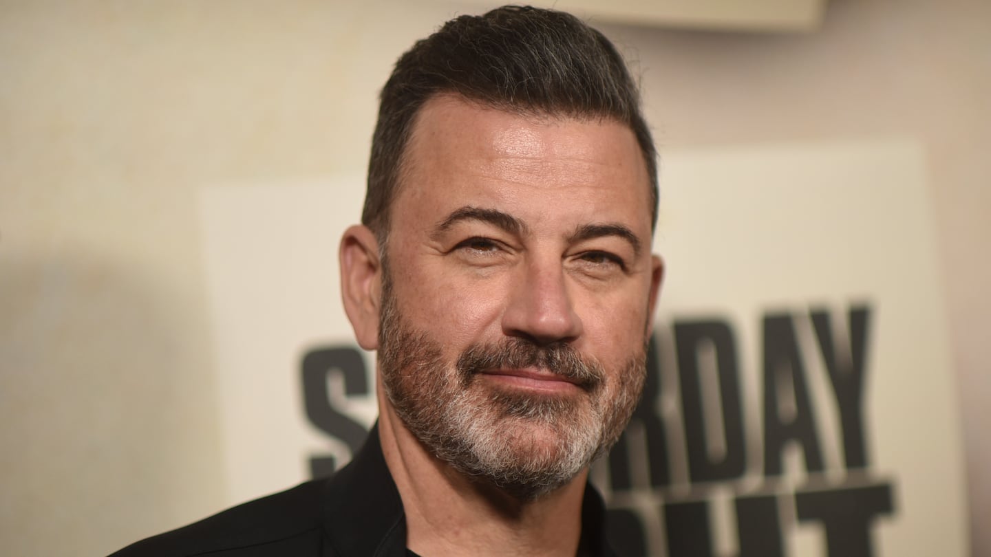 Jimmy Kimmel on the red carpet for the film "Saturday Night."