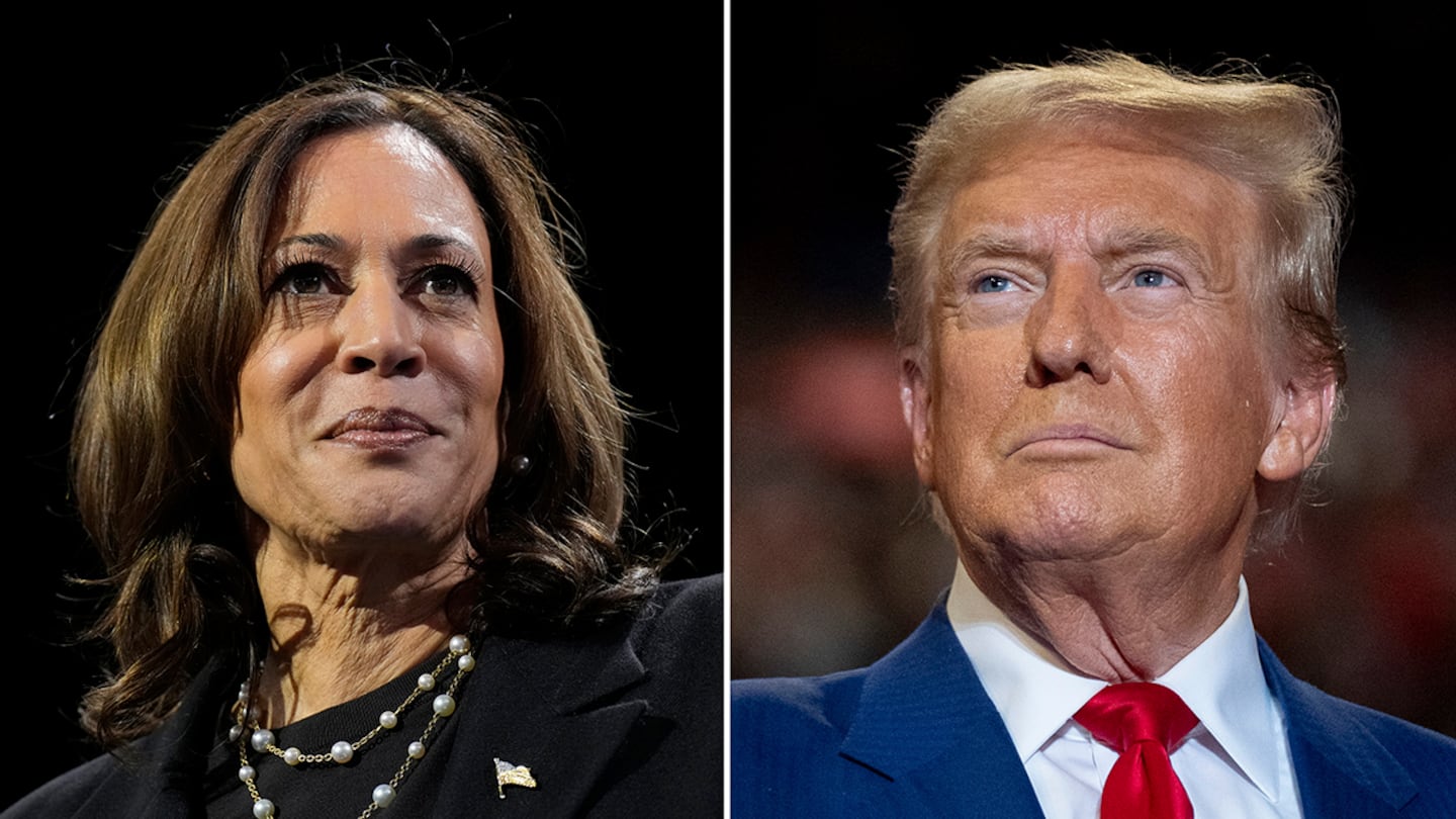 Democratic presidential nominee Vice President Kamala Harris (left) and Republican presidential nominee former President Donald Trump.