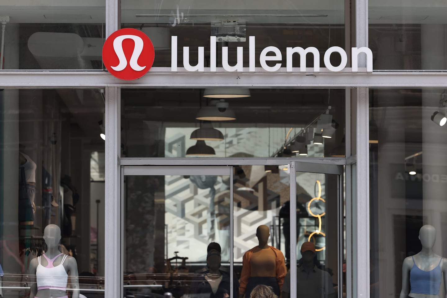 The front of a Lululemon in New York City.