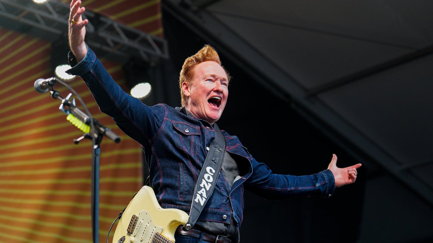 Conan O’Brien performed at the Newport Folk Festival in July. The Brookline native opened up about his relationship with Boston sports on his podcast "Conan O'Brien Needs A Friend."