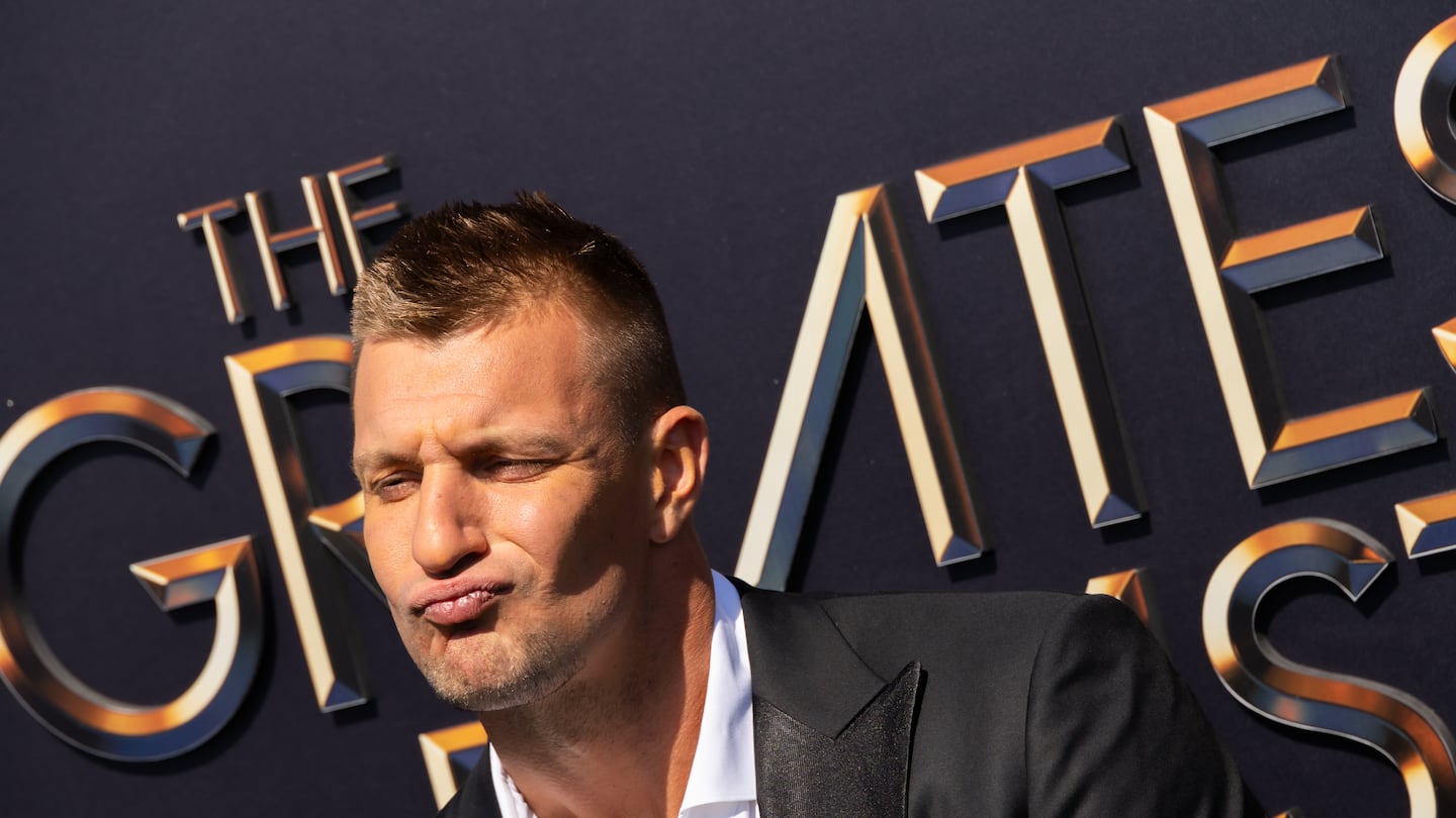 Rob Gronkowski attended Netflix Is A Joke Fest's "The Greatest Roast of All Time: Tom Brady" at the Kia Forum on May 5, 2024 in Inglewood, Calif.