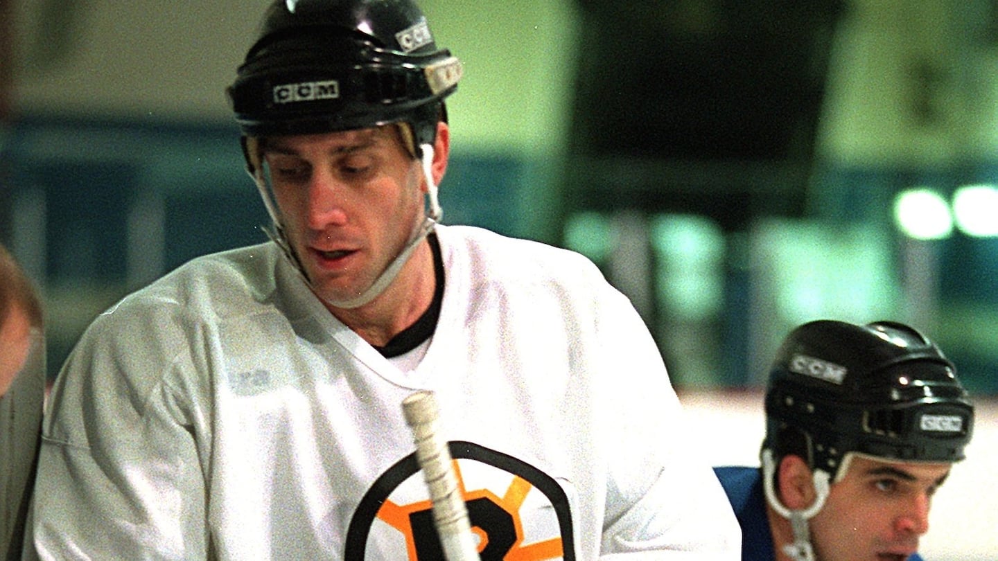 Bruins stars Cam Neely (left) and Kevin Stevens got some tough love from their coach back in 1996.