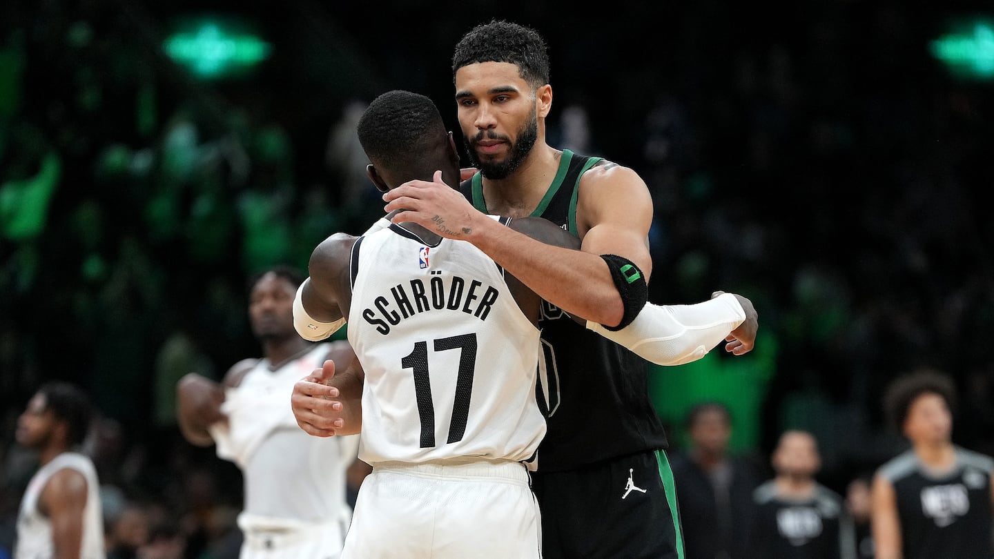 When all was said and done Friday night at TD Garden, Dennis Schroder and the Nets earned some respect and the ex-Celtic got a hug from Jayson Tatum.