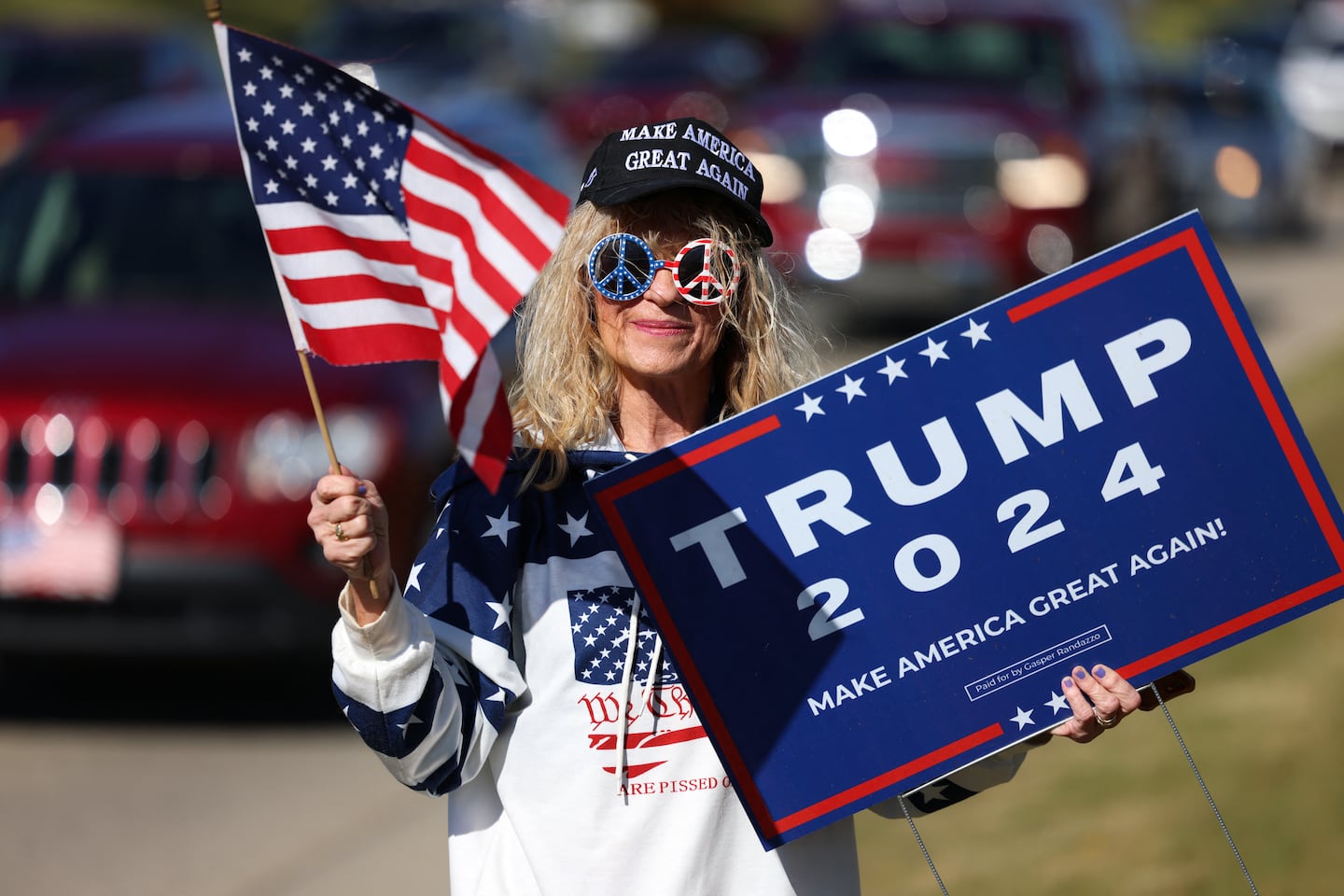 A Trump supporter in Michigan.