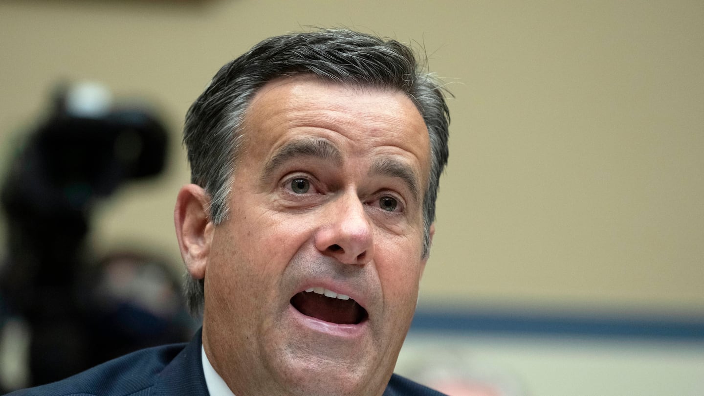 Former Director of National Intelligence John Ratcliffe, testifies before a hearing April 18, 2023, on Capitol Hill in Washington.