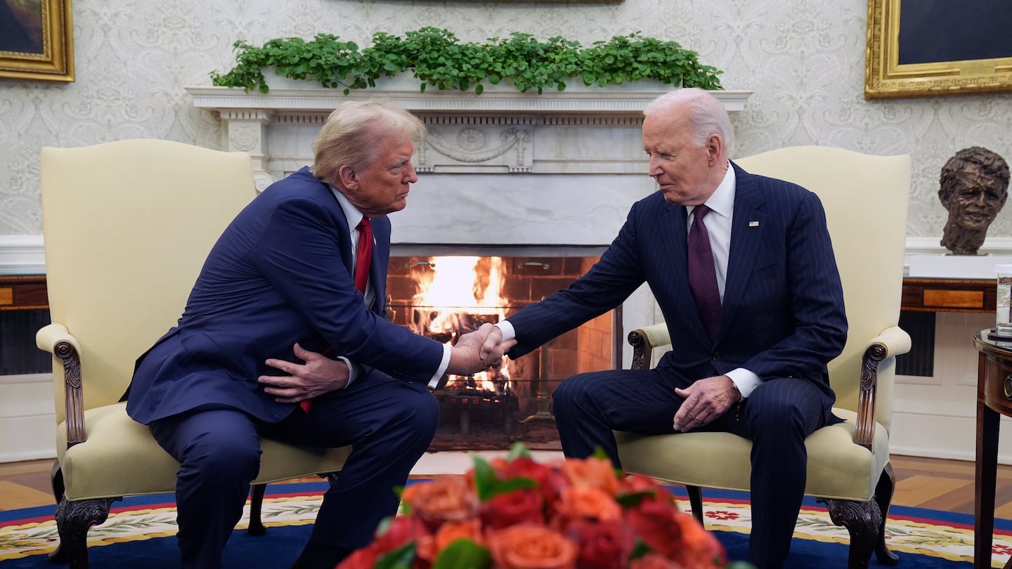 President Biden meets with President-elect Donald Trump in the Oval Office of the White House on Wednesday in Washington.