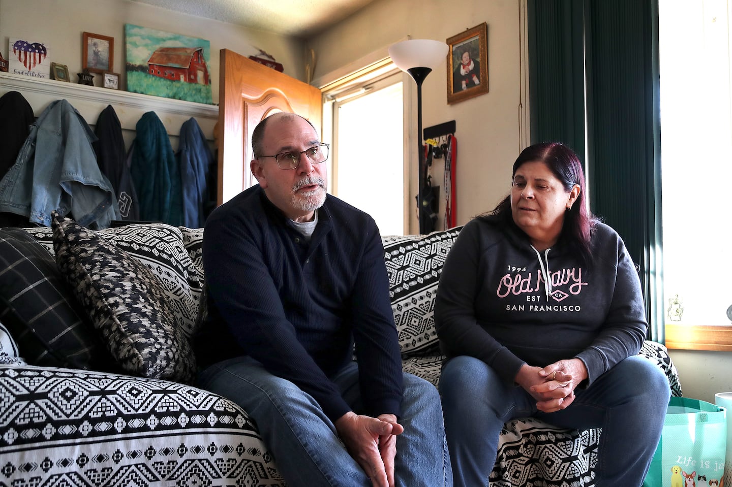 Donna Goulet-Truppi, right, and her husband, Paul, left, dealt with neglect and chaos when her grandchild was a resident at St. Mary’s Home for Children. Goulet-Truppi's grandchild, Trevor, is part of the lawsuit brought against the state of Rhode Island Wednesday, alleging that the state’s failure to build an adequate behavioral health system for children and youth denied children their right to appropriate mental health care.