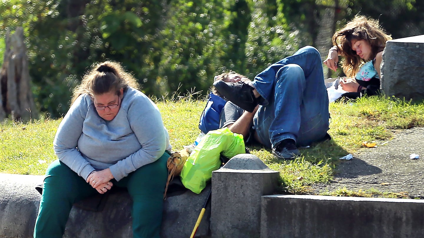 Perkins Park on North Main Street in downtown Brockton which is a magnet for the homeless.