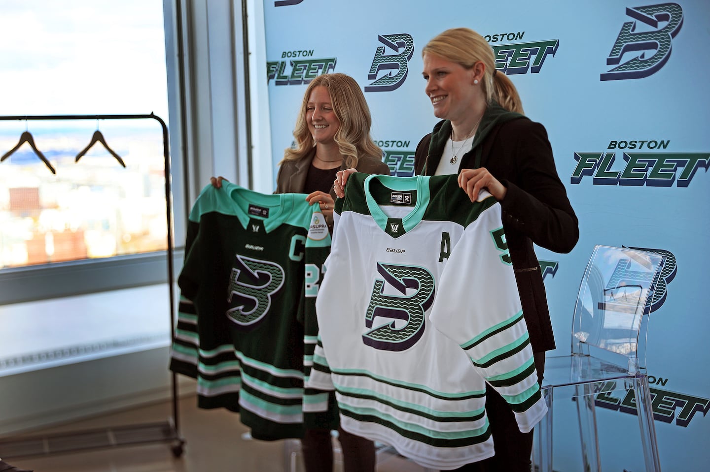 The Boston Fleet are led by general manager Danielle Marmer (left) and coach Courtney Kessel.