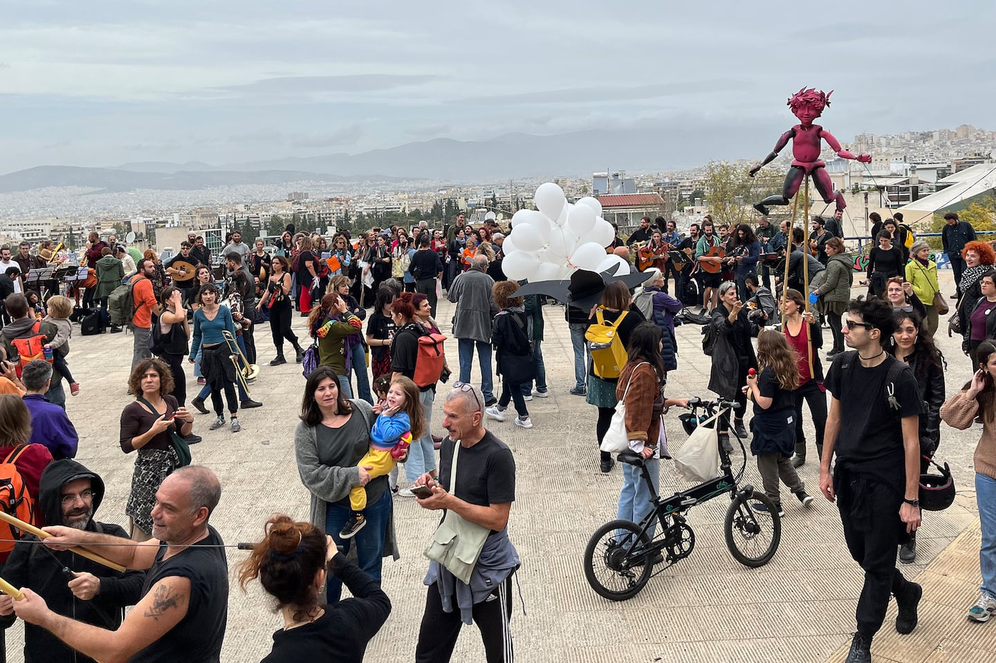 A children's festival on the terrace of Lofos Strefi in 2022.