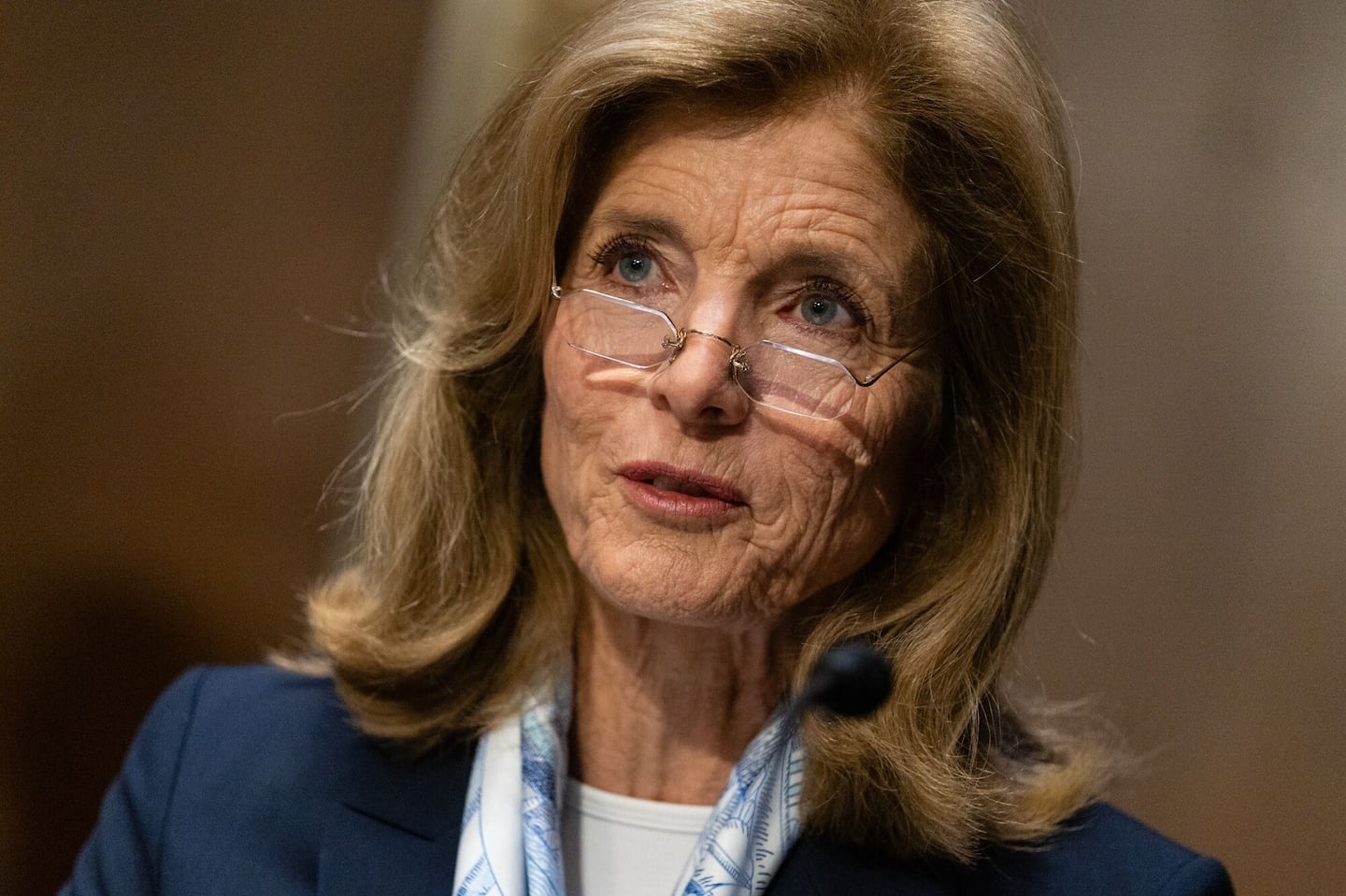 Caroline Kennedy, US ambassador to Australia nominee for President Joe Biden, speaks during a Senate Foreign Relations Committee confirmation hearing in Washington, on April 7, 2022.