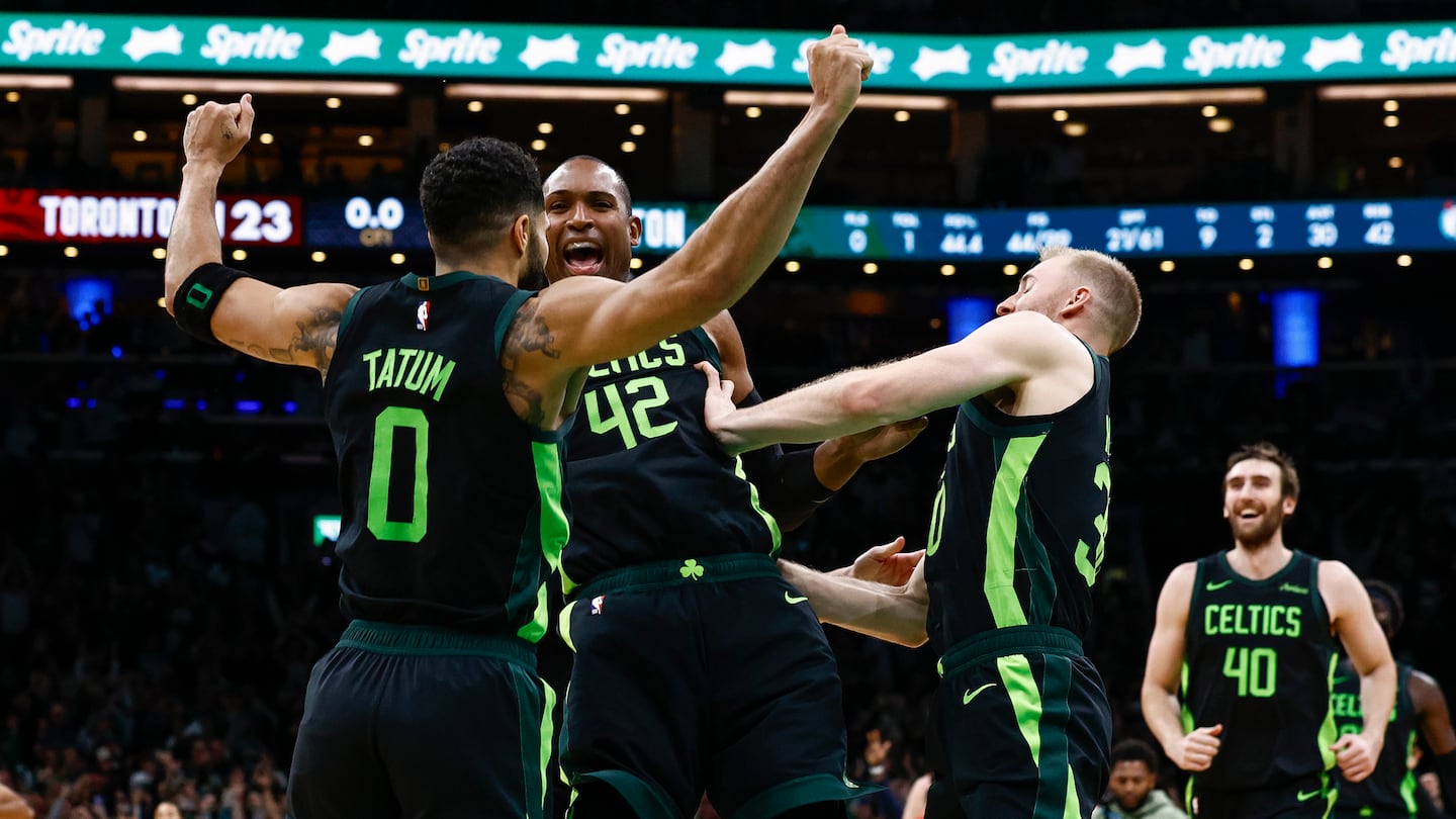 Jayson Tatum sparked a celebration on Saturday night at the Garden, saving the Celtics from an embarrassing loss to the Raptors.