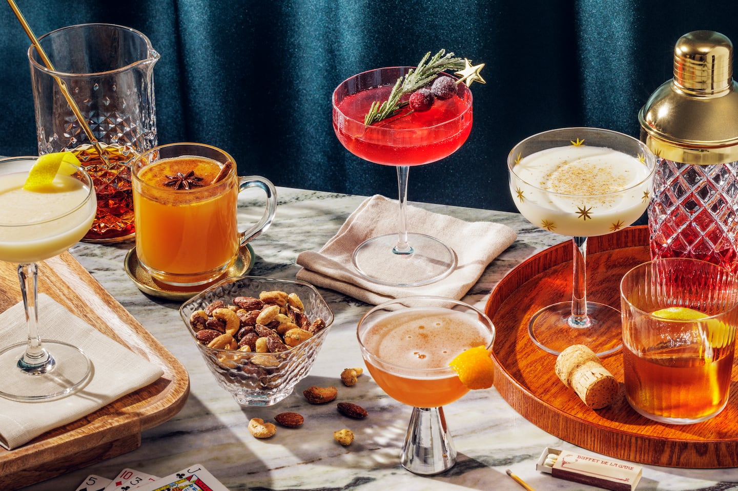 Festive cocktails, and a mocktail, for any holiday celebration.