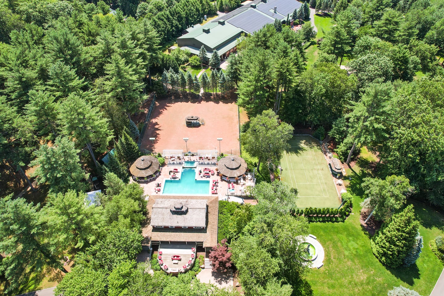 The 16-bedroom, 120,000-square foot mansion built by Yankee Candle founder Michael J. Kittredge in Leverett.