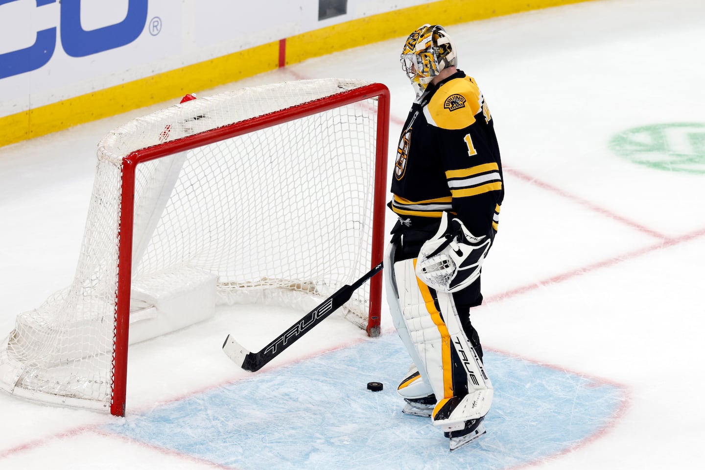 Jeremy Swayman had a second straight rough start, allowing five goals in the Bruins' loss to the Blue Jackets on Monday night.