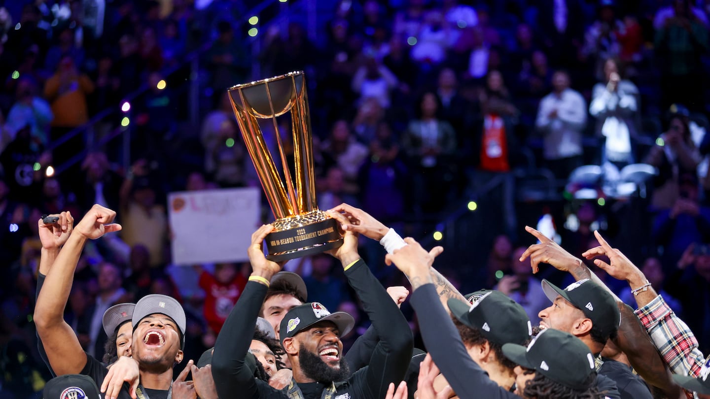 The Lakers clinched the inaugural In-Season Tournament last December. They also lost in the first round of the playoffs in the spring.